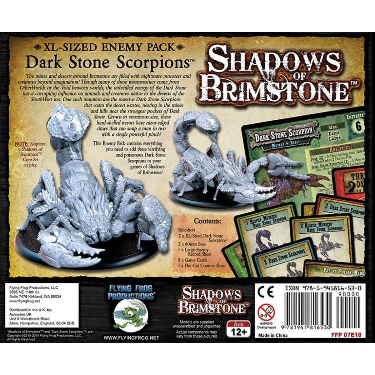 Shadows of Brimstone: Dark Stone Scorpion XL Sized Enemy Pack