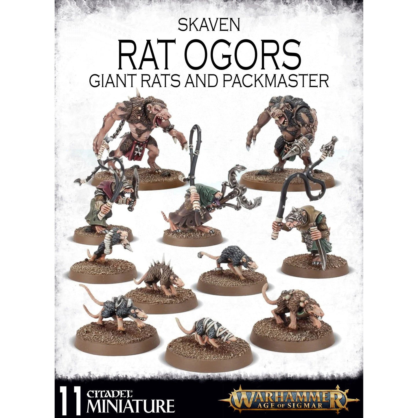 Skaven Rat Ogres, Giant Rats and Packmaster ( 90-13-W ) - Used