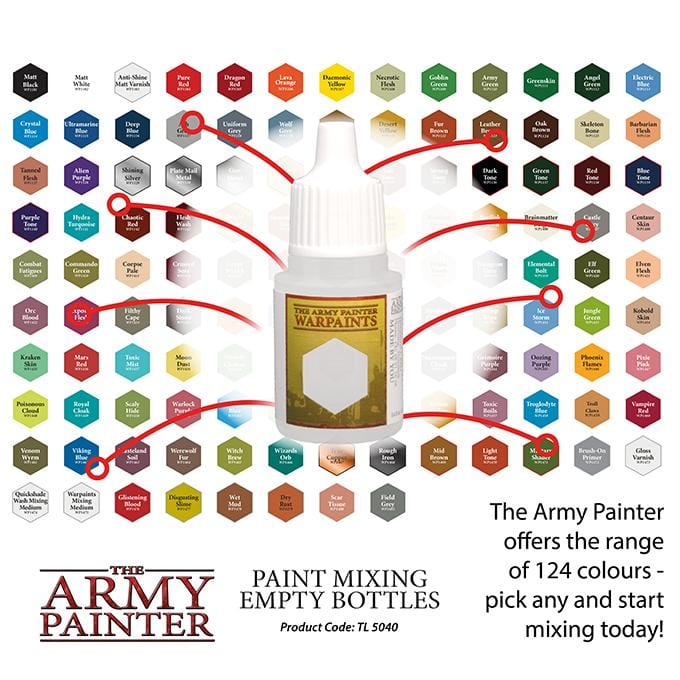 Army Painter Paint Mixing Empty Bottles (TL5040)