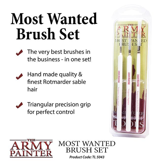 Army Painter Most Wanted Wargamer Brush Set ( TL5043 )