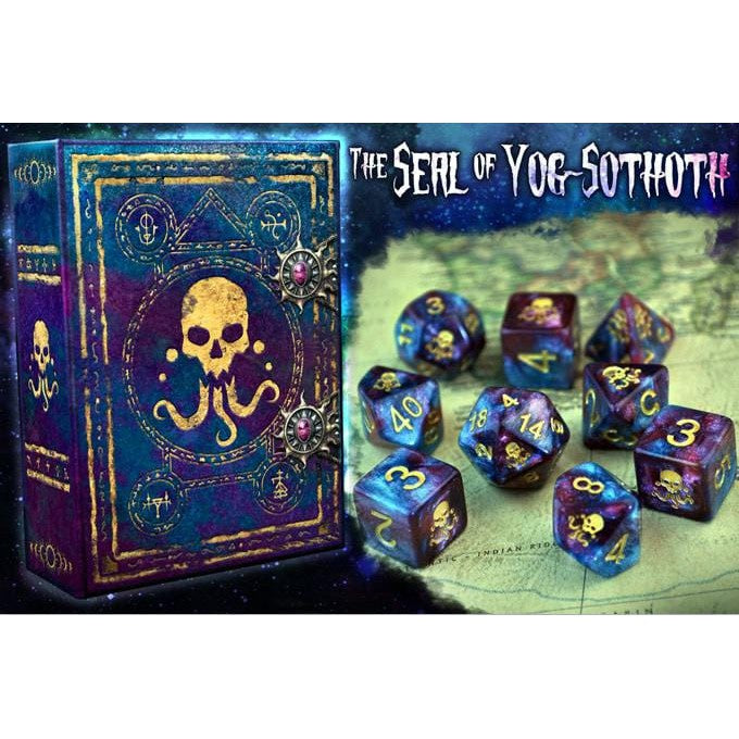 Elder Dice - 9 Polyhedral Dice Set Seal of Yog-Sothoth - Nebula