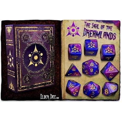 Elder Dice - 9 Polyhedral Dice Set The Sigil of the Dreamlands ( EDP-D02 )