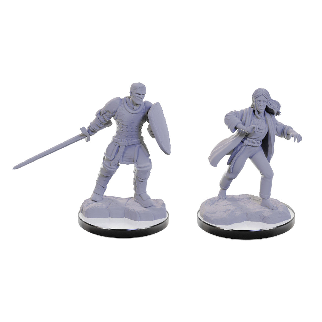 D&D Unpainted Minis - Reborn Paladin & Warlock