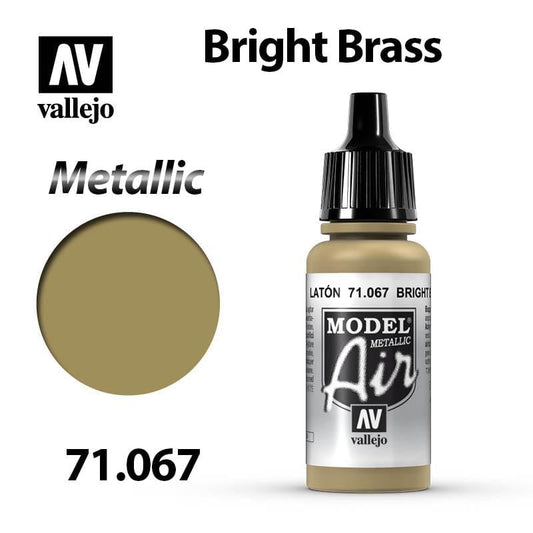 Vallejo Model Air - Bright Brass (Metallic) 17ml - Val71067