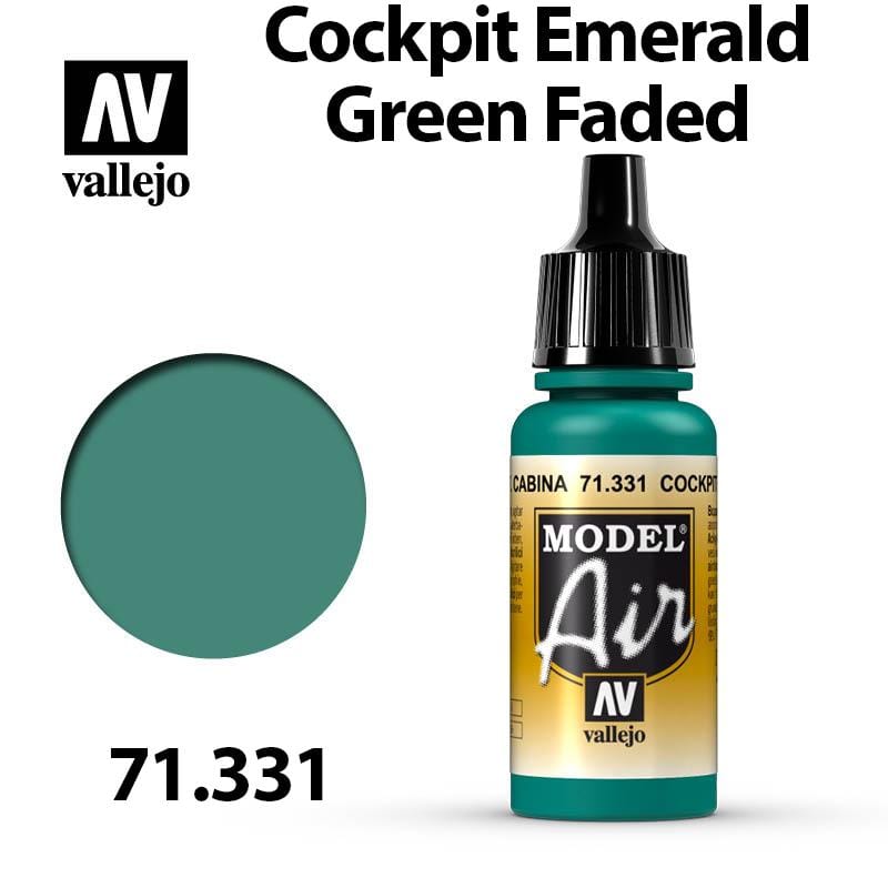 Vallejo Model Air - Cockpit Emerald Green Faded 17ml - Val71331