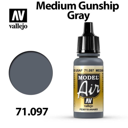 Vallejo Model Air - Medium Gunship Grey 17ml - Val71097