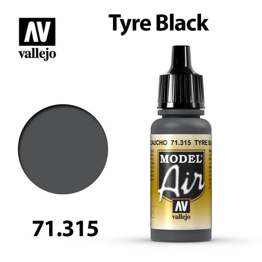 Vallejo Model Air - Tire Black 17ml - Val71315