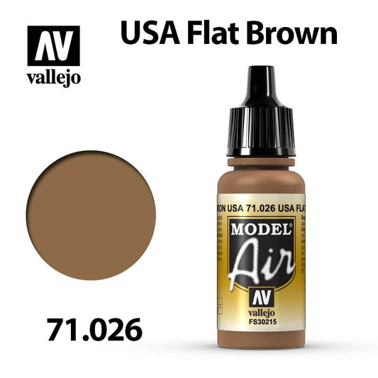 Vallejo Model Air - USA Flat Brown 17ml - Val71026