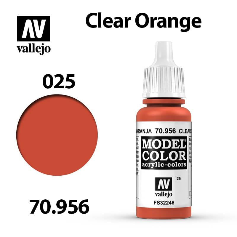 Vallejo Model Color - Clear Orange 17ml - Val70956 (025)