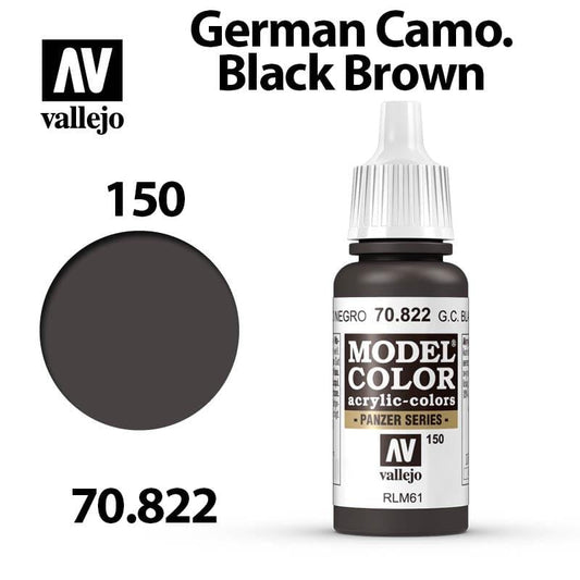 Vallejo Model Color - German Camo Black Brown 17ml - Val70822 (150)