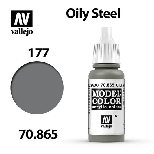 Vallejo Model Color - Oily Steel 17ml - Val70865 (177)