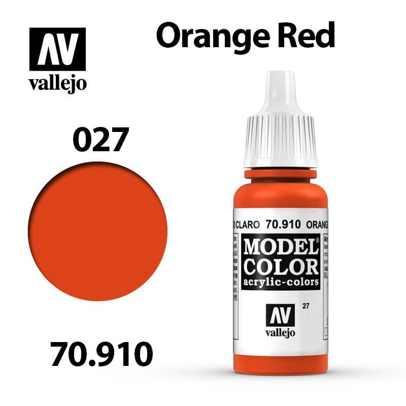 Vallejo Model Color - Orange Red 17ml - Val70910 (027)