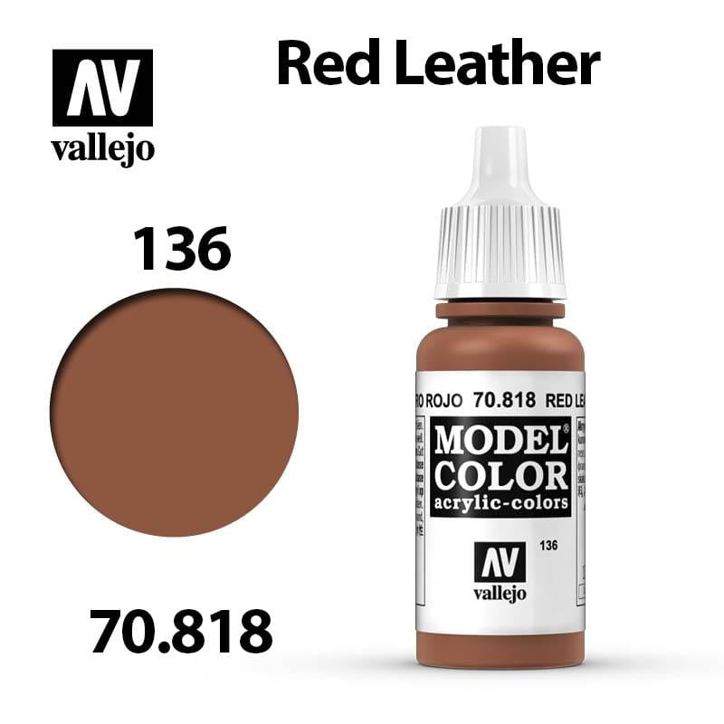 Vallejo Model Color - Red Leather 17ml - Val70818 (136)