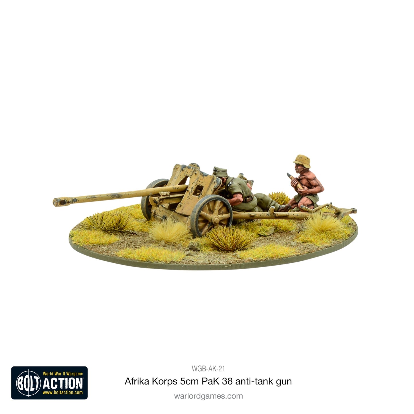 Bolt Action Afrika Korps 5cm Pak38 Anti-Tank Gun ( WGB-AK-21 )