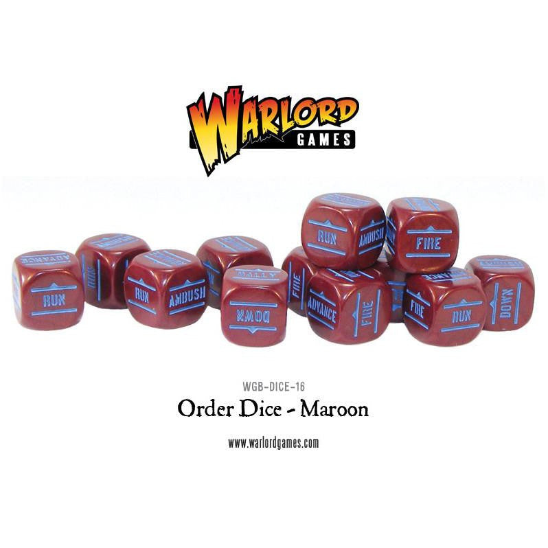 Bolt Action Order Dice Pack - Maroon ( Wgb-Dice-16 )