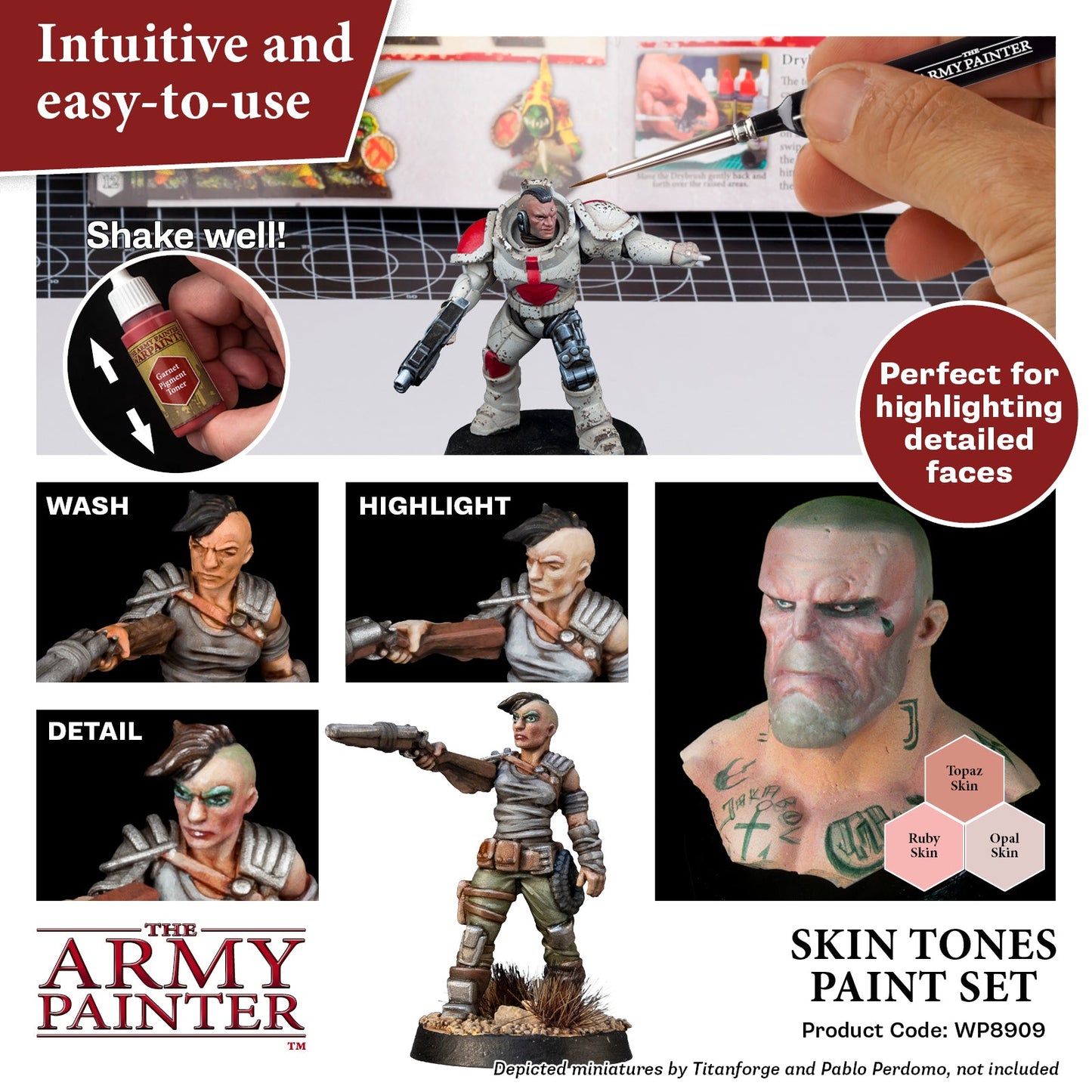 Army Painter Skin Tones Paint Set ( WP8909 )