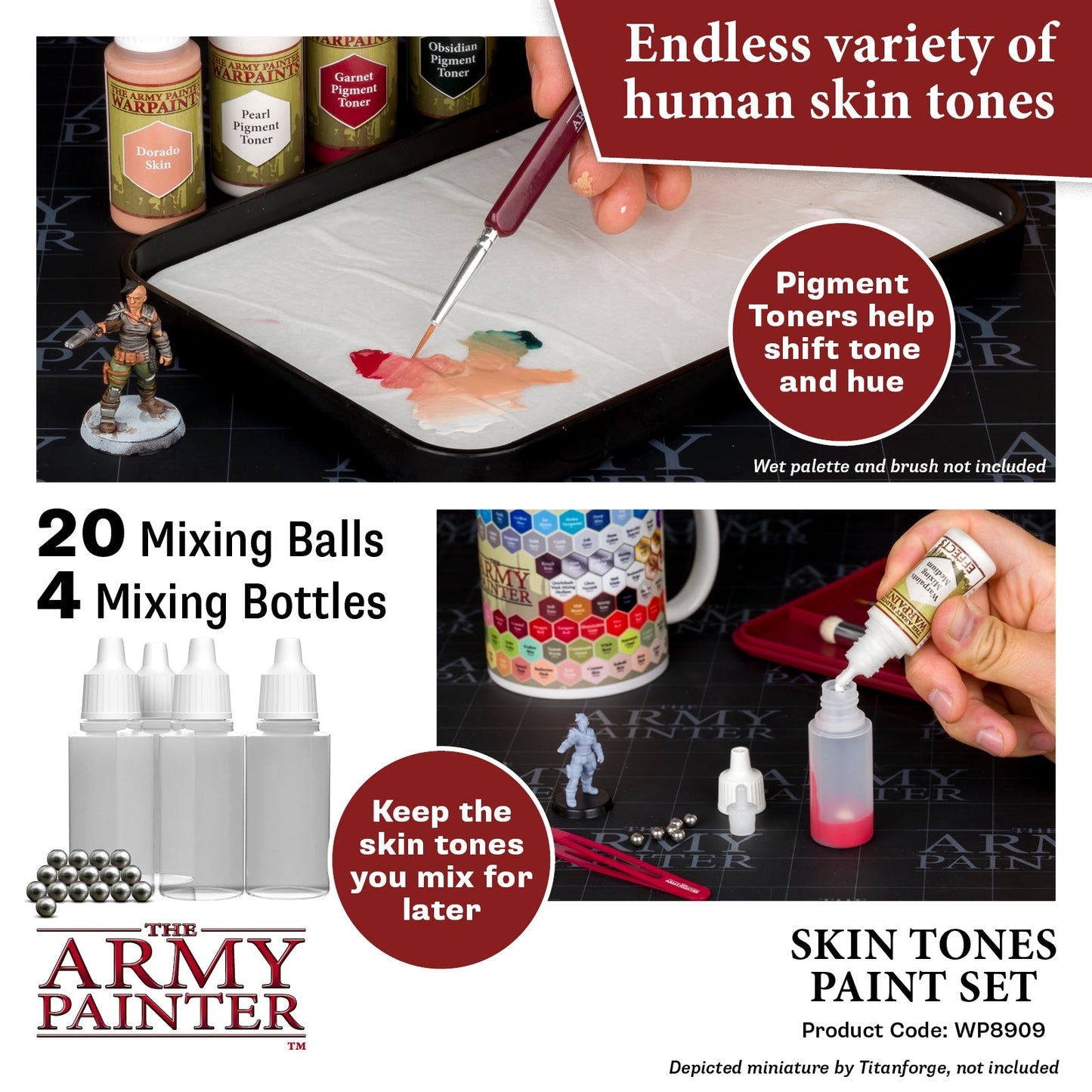 Army Painter Skin Tones Paint Set ( WP8909 )