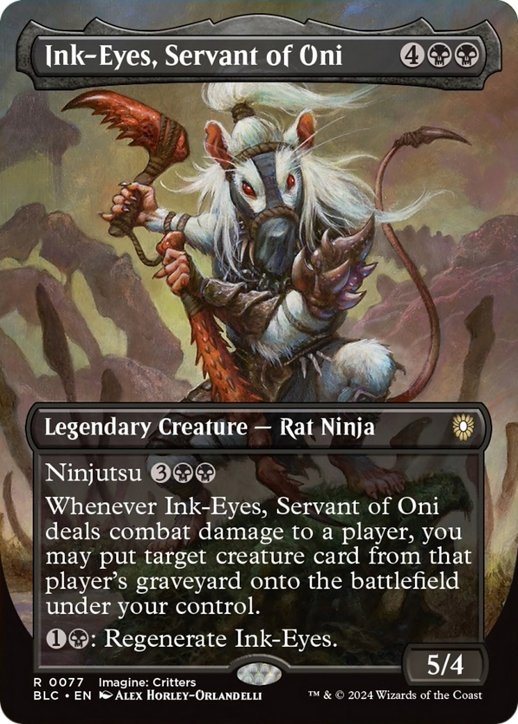 Ink-Eyes, Servant of Oni (Borderless) [Bloomburrow Commander]