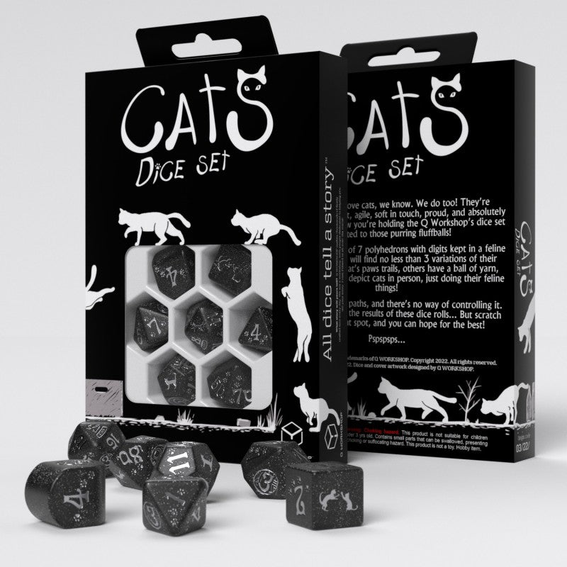 Cats Dice Set / 7 dés gentil petit chat: Waffles