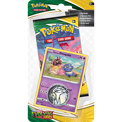 Pokemon Checklane Blister Pack - Sword & Shield: Evolving Skies (Slowpoke)