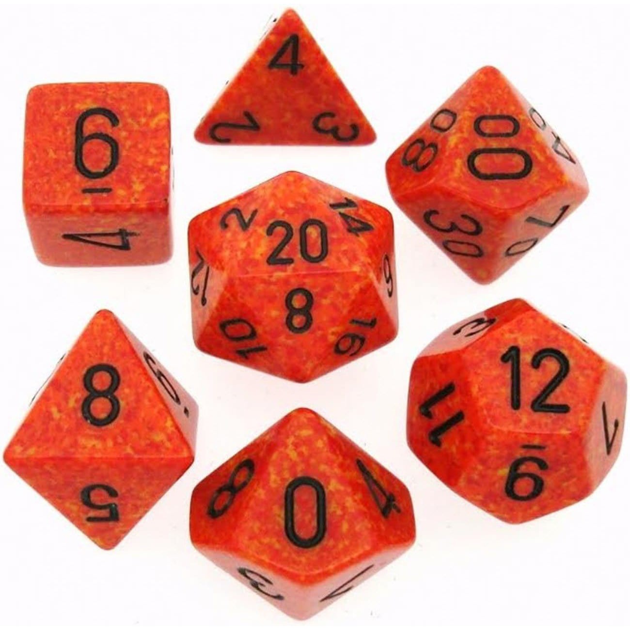 7 Polyhedral Dice Set Speckled Fire - CHX25303