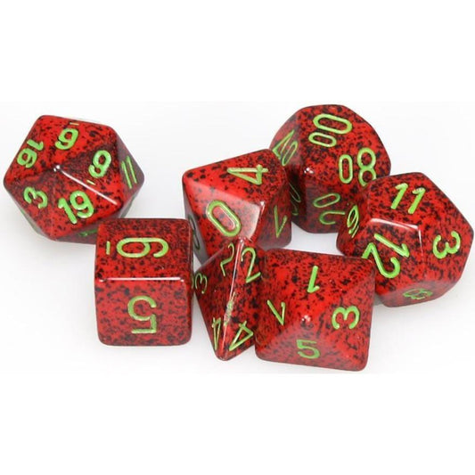 7 Polyhedral Dice Set Speckled Strawberry - CHX25304