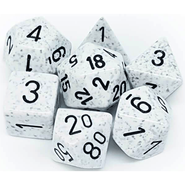 7 Polyhedral Dice Set Speckled Arctic Camo - CHX25311