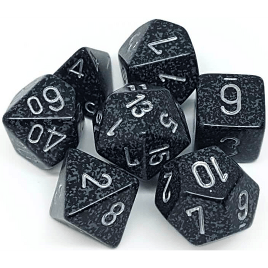 7 Polyhedral Dice Set Speckled Ninja - CHX25318