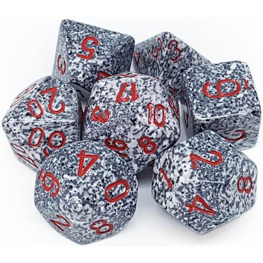 7 Polyhedral Dice Set Speckled Granite - CHX25320