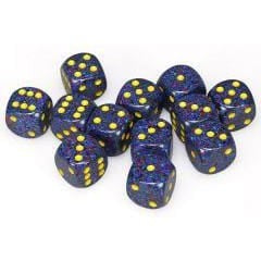 12 D6 Speckled 16mm Dice Twilight - CHX25766 - Abyss Game Store