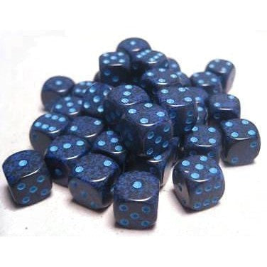 36 D6 Speckled 12mm Dice Cobalt - CHX25907