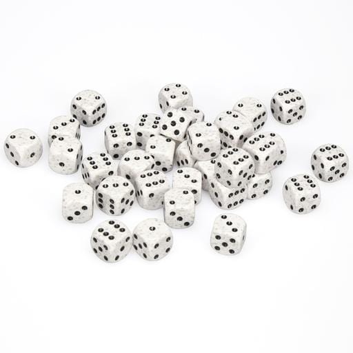 36 D6  Speckled 12mm Dice Arctic Camo - CHX25911