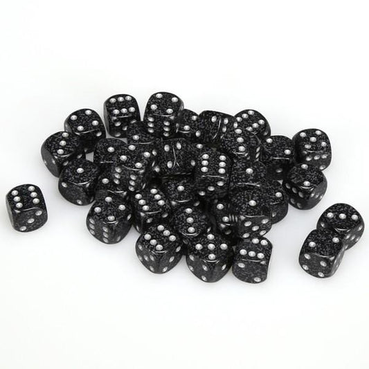 36 D6 Speckled 12mm Dice Ninja w/spots - CHX25918