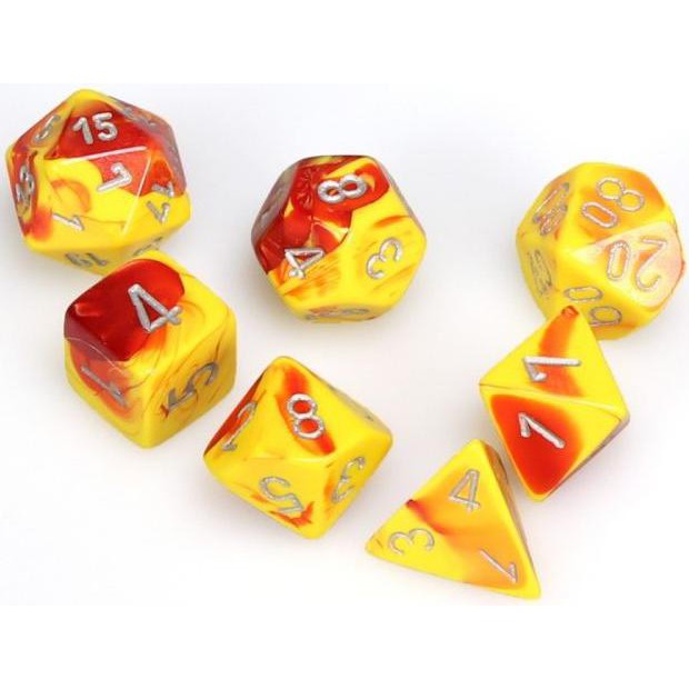 7 Polyhedral Dice Set Gemini Red Yellow/silver - CHX26450