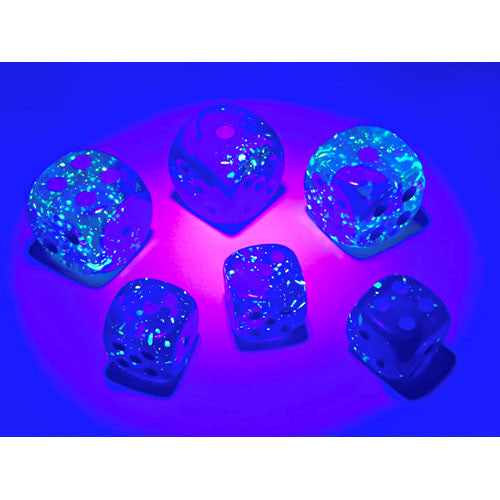 36 D6 Gemini 12mm Dice Blue-Blue/light blue Luminary - CHX26863