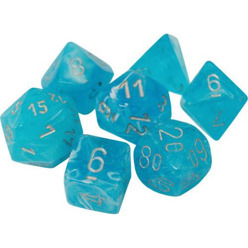 7 Polyhedral Dice Set Luminary Sky with Silver - CHX27566