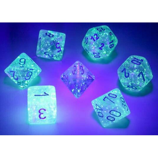 7 Polyhedral Dice Set Borealis Luminary Icicle / Light Blue - CHX27581