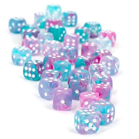 36 D6 Nebula 12mm Dice Wisteria w/white Luminary - CHX27945