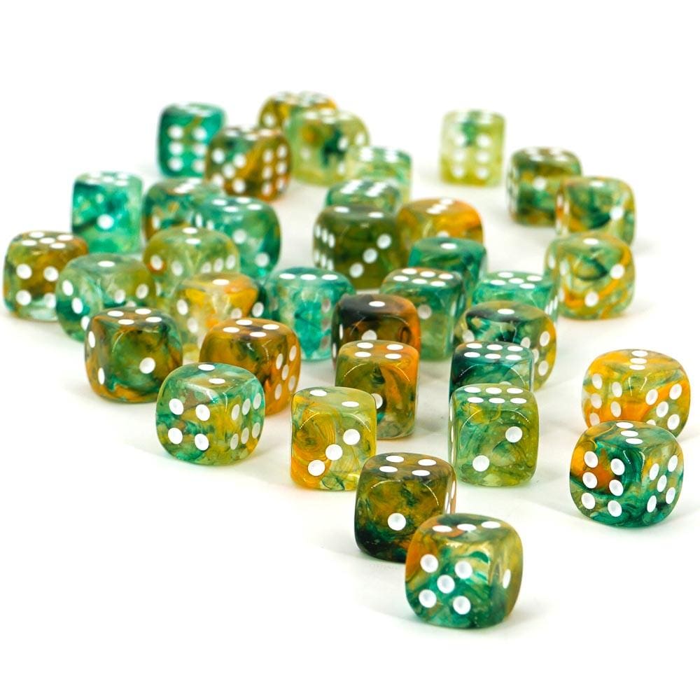 36 D6 Nebula 12mm Dice Spring w/white Luminary - CHX27955