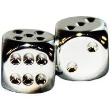 2 D6 Silver Plated 16mm - CHX29007