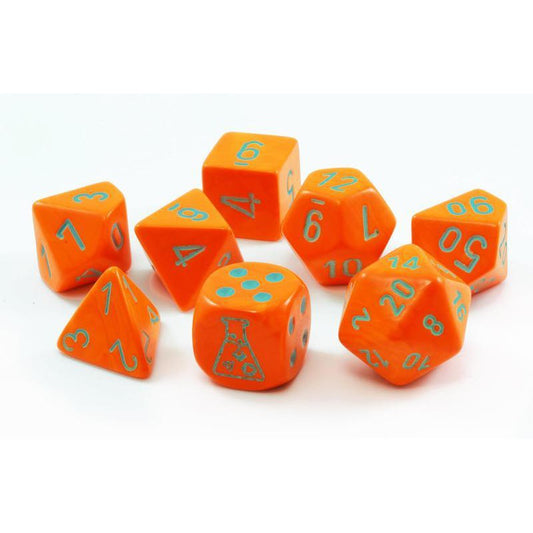 7 Polyhedral Dice Set Heavy Orange / Turquoise - CHX30038