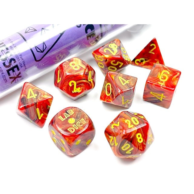 7 Polyhedral Dice Set Vortex Underworld / Yellow - CHX30050