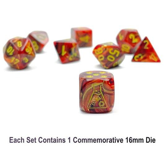 7 Polyhedral Dice Set Vortex Underworld / Yellow - CHX30050