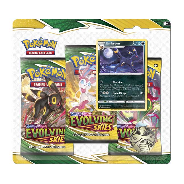 Pokemon Blister 3 Pack - Sword & Shield: Evolving Skies Umbreon