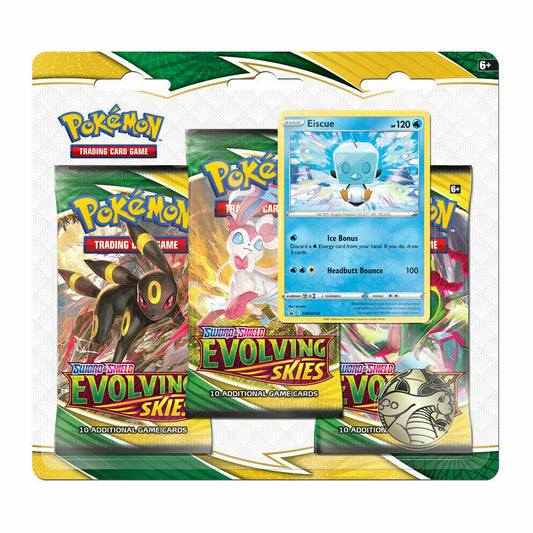 Pokemon Blister 3 Pack - Sword & Shield: Evolving Skies Eiscue