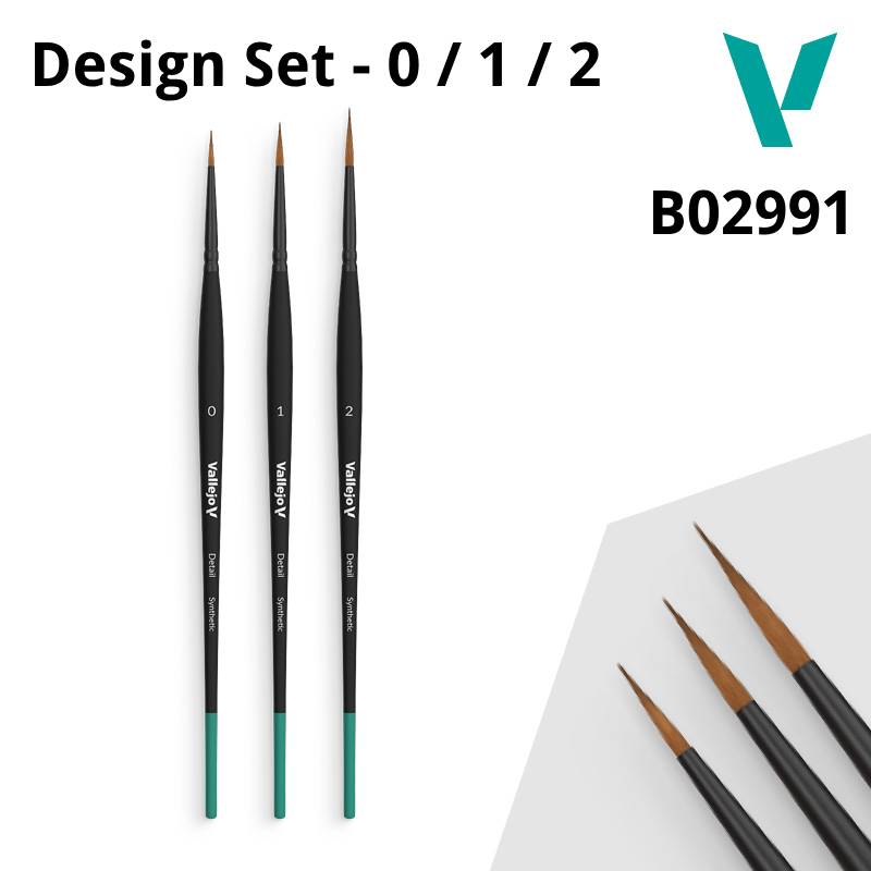 Vallejo Brush Set - Detail Brush Size 0, 1 & 2 (B02991)