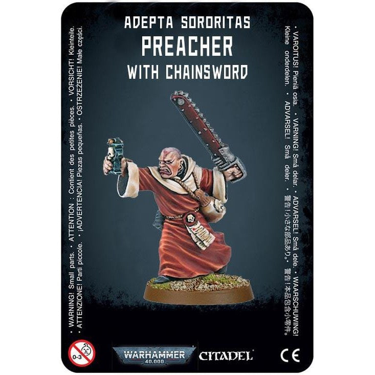 Adepta Sororitas Preacher with Chainsword (Metal) ( 8068-MW )