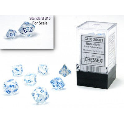 7 Polyhedral Dice Set - Borealis Icicle/Light Blue - CHX20581