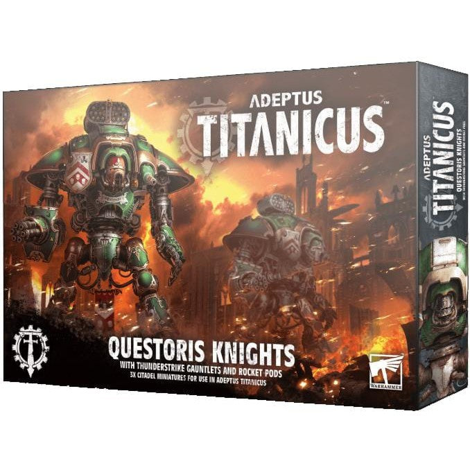 Adeptus Titanicus: Questoris Knights with Thunderstrike Gauntlets & Rocket Pods ( 400-29 ) - Used