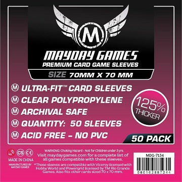 Mayday Games Premium Square 70mm x 70mm 50 ct